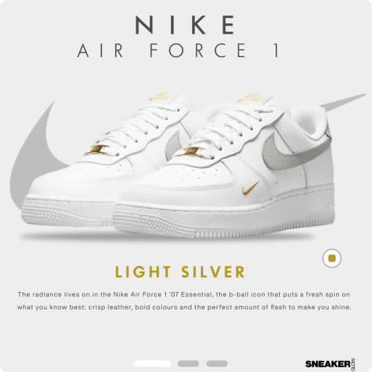 NIKE AIR FORCE 1 LIGHT SILVER