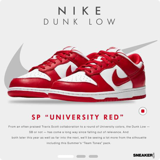 NIKE DUNK LOW UNIVERSITY RED