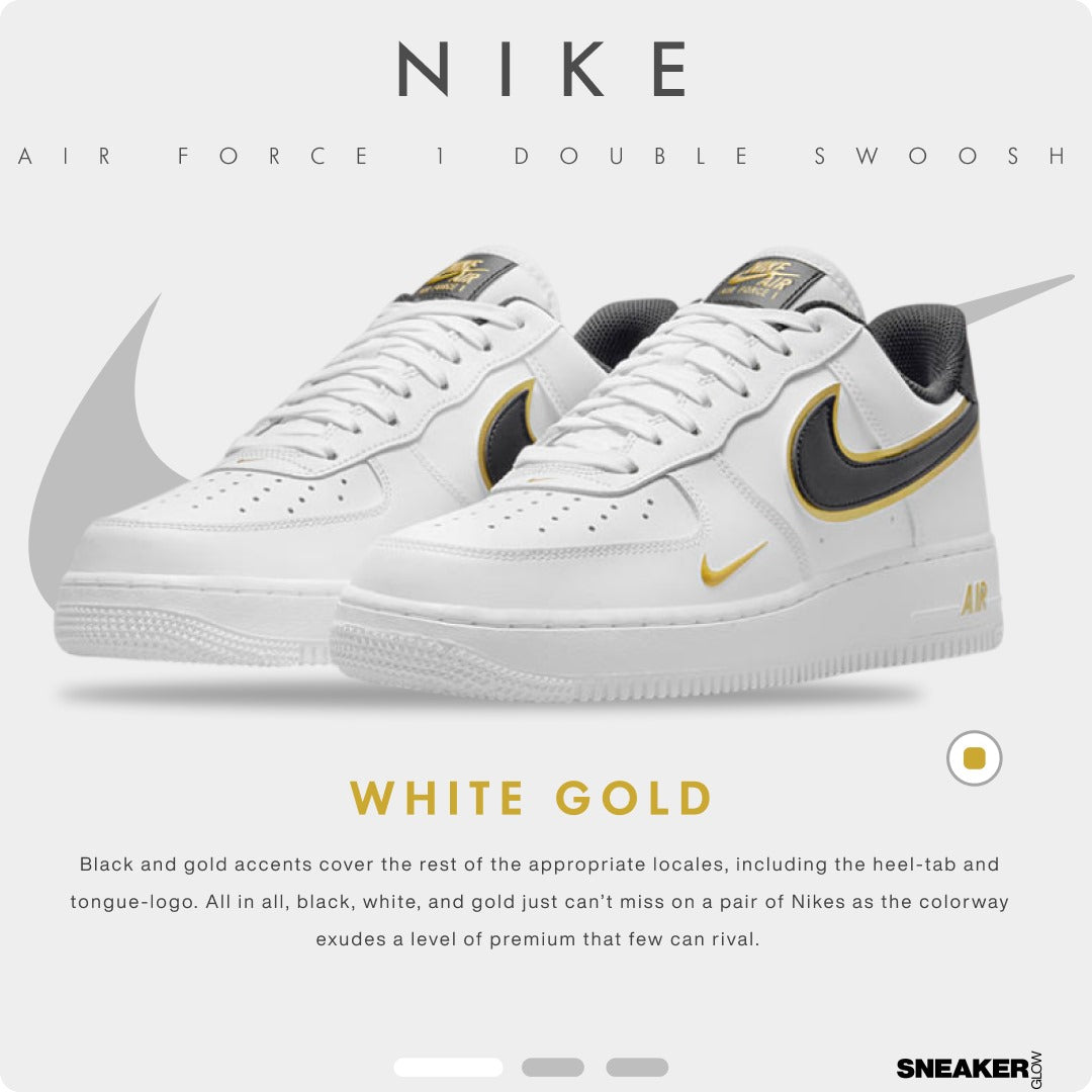 NIKE AIR FORCE 1 LV8 WHITE METALLIC GOLD