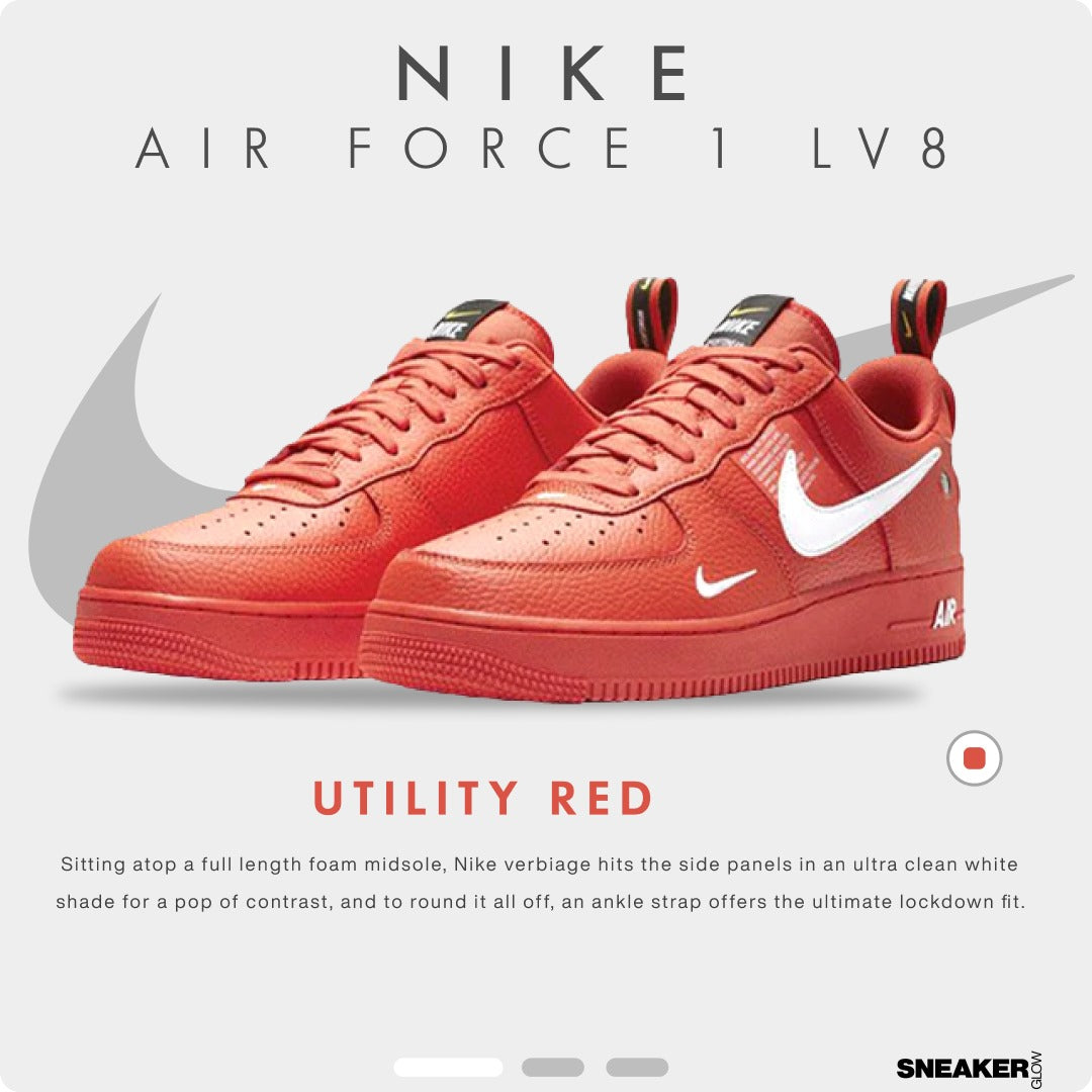 NIKE AIR FORCE 1 LV8 UTILITY RED