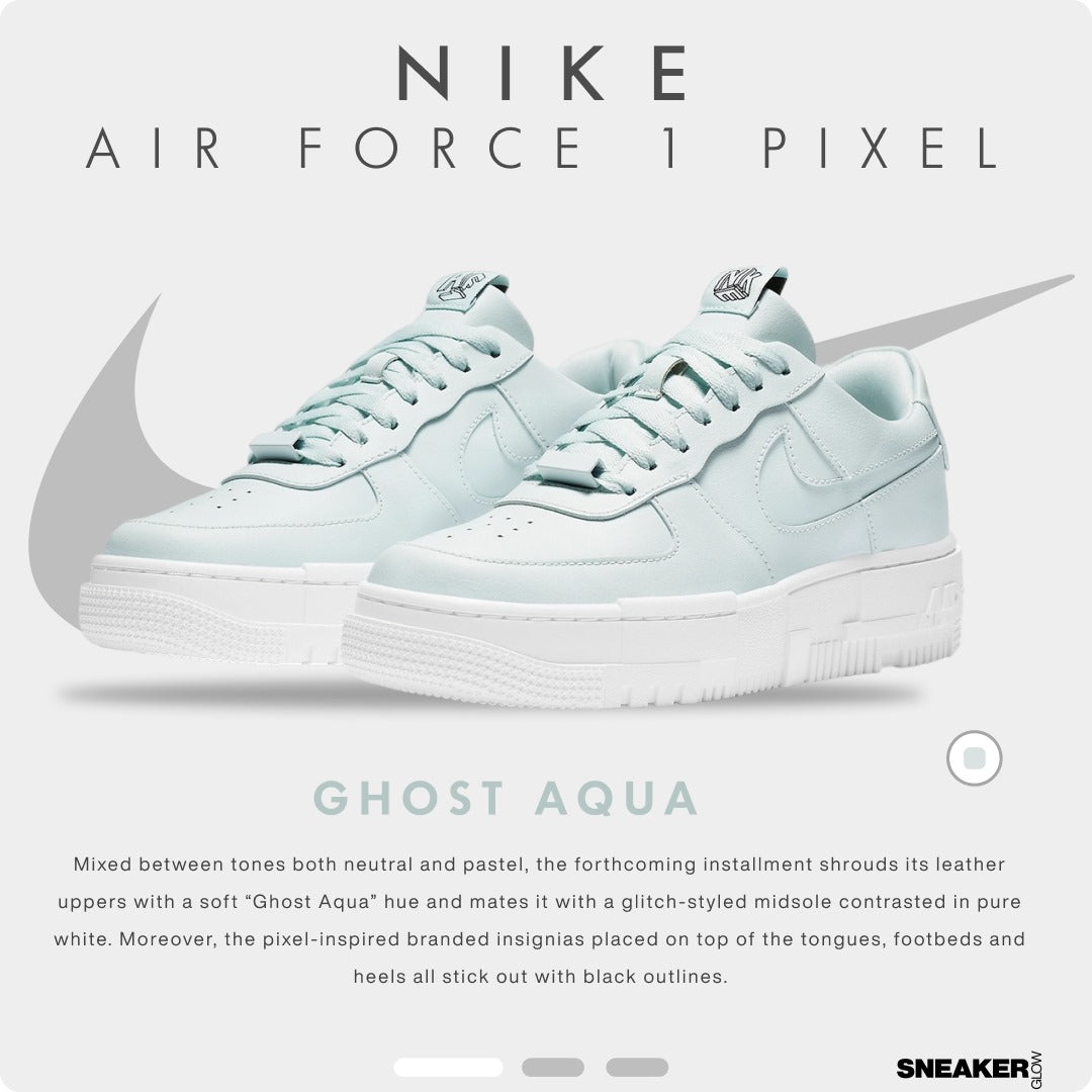 NIKE AIR FORCE 1 PIXEL GHOST AURA