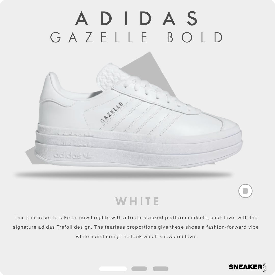 ADIDAS GAZELLE WHITE BOLD