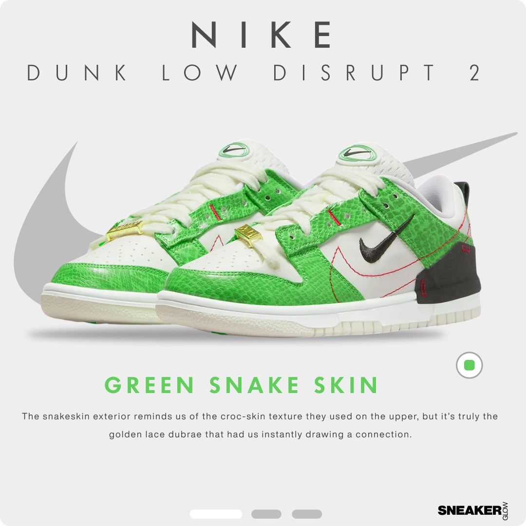 NIKE DUNK LOW DISRUPT GREEN SNAKESKIN