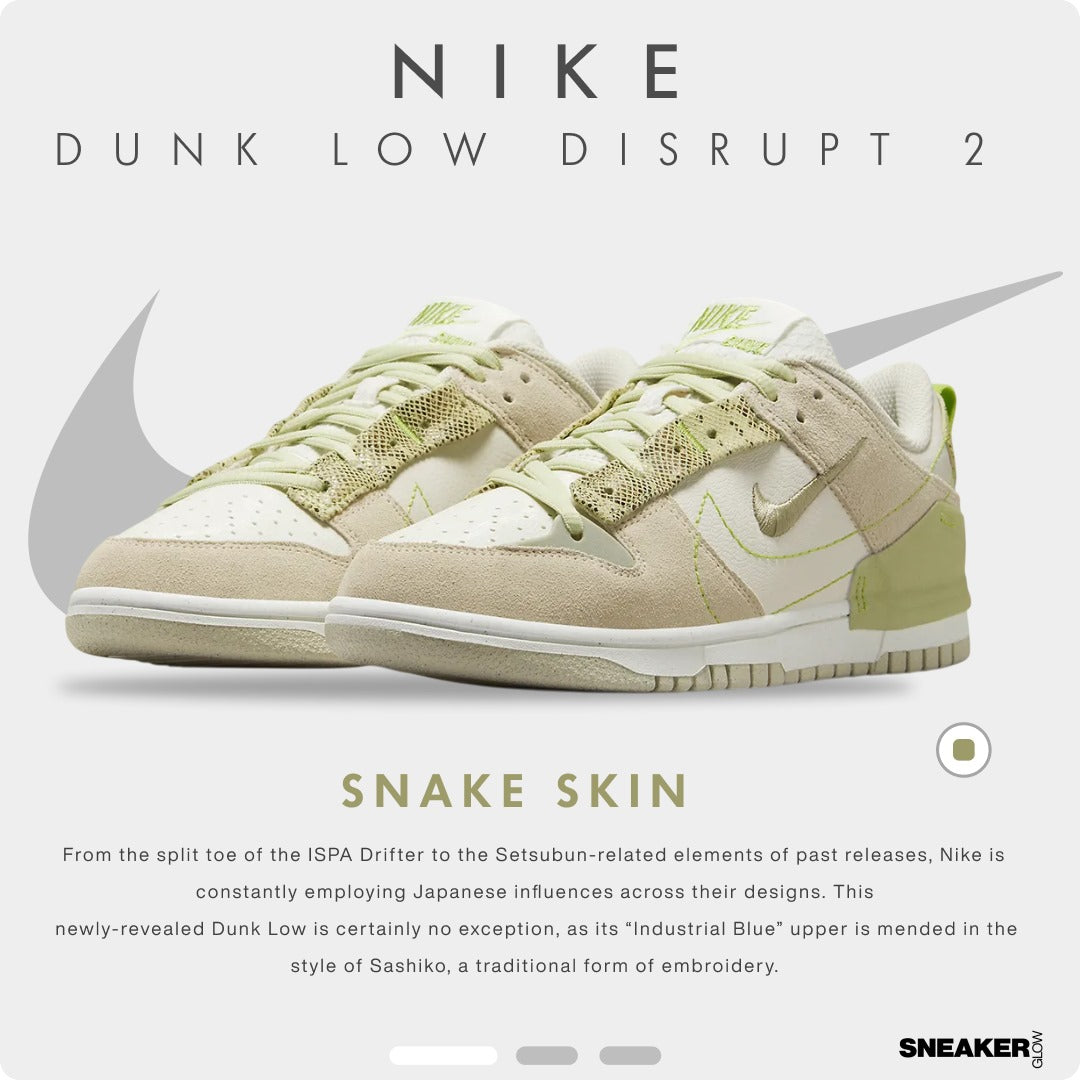 NIKE DUNK LOW DISRUPT GREEN SNAKE