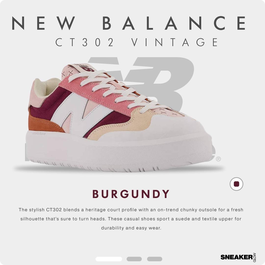 NEW BALANCE CT302 VINTAGE BURGUNDY/PINK HAZE