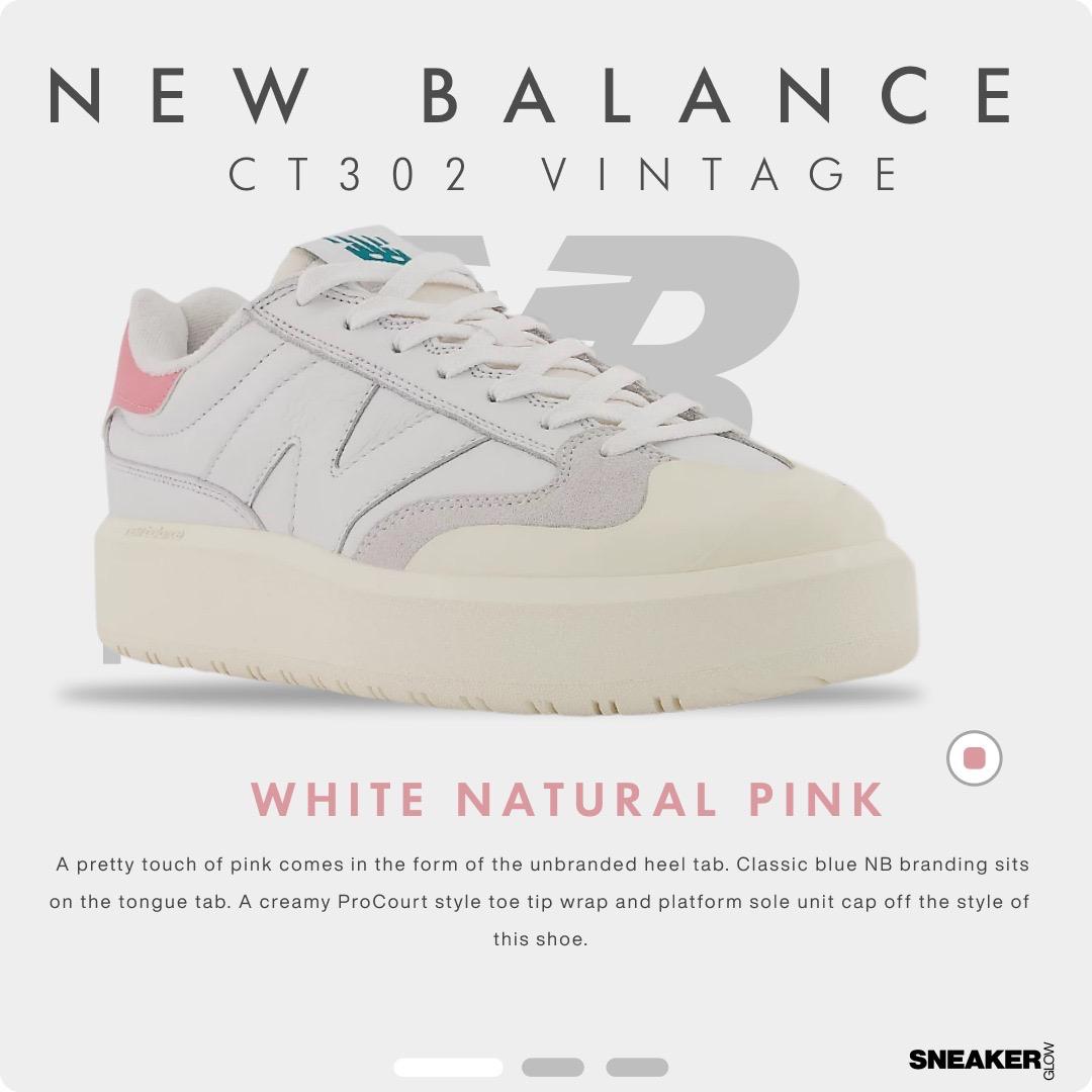 NEW BALANCE CT302 VINTAGE WHITE/NATURAL PINK