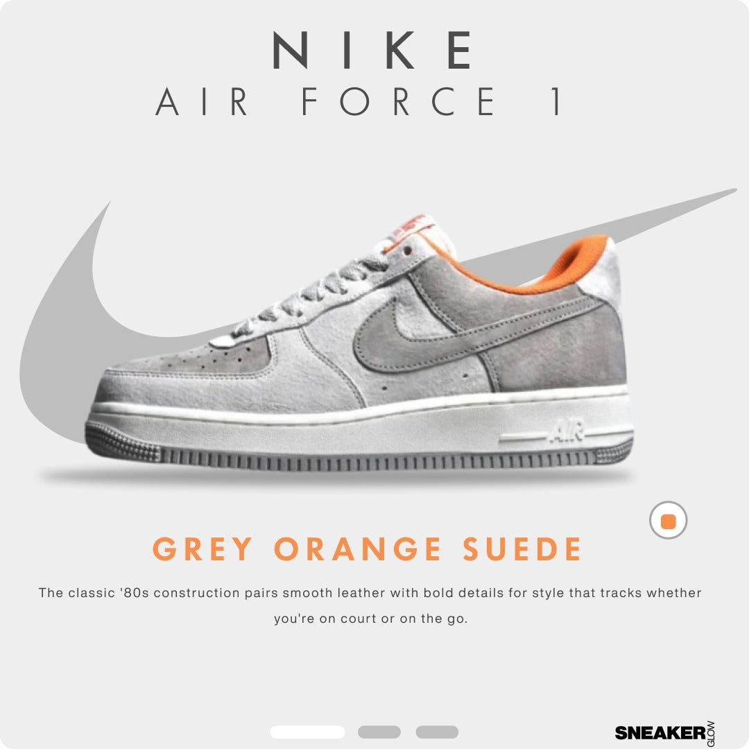 NIKE AIR FORCE 1 GREY ORANGE