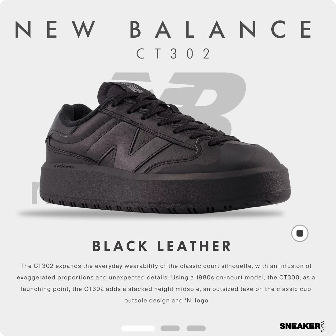 NEW BALANCE CT302 VINTAGE BLACK LEATHER