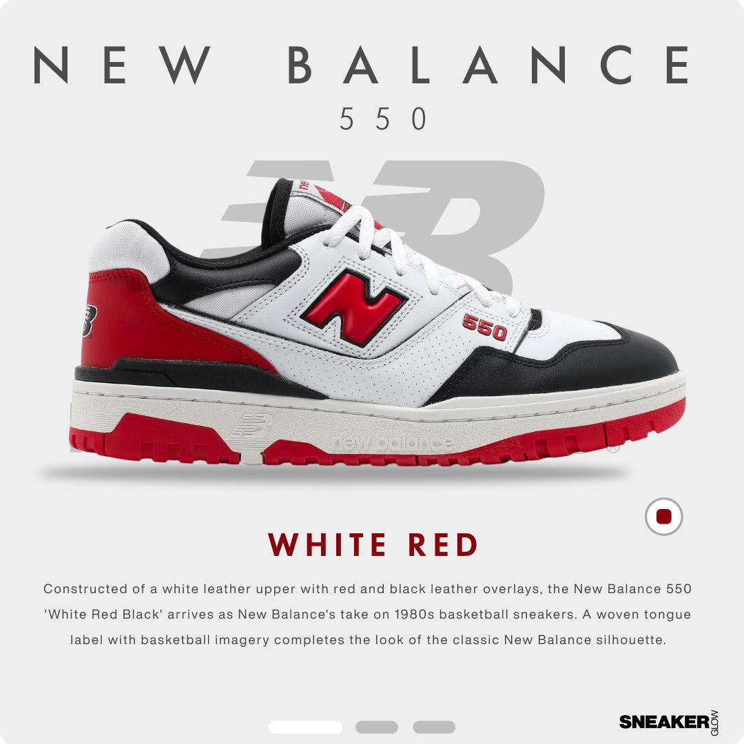 NEW BALANCE 550 WHITE RED