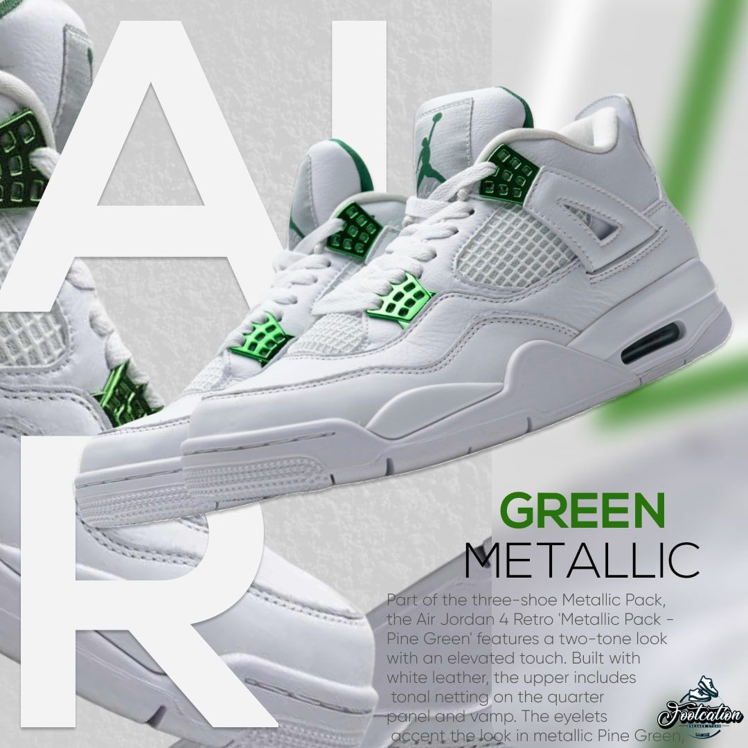 JORDAN 4 GREEN MATELLIC